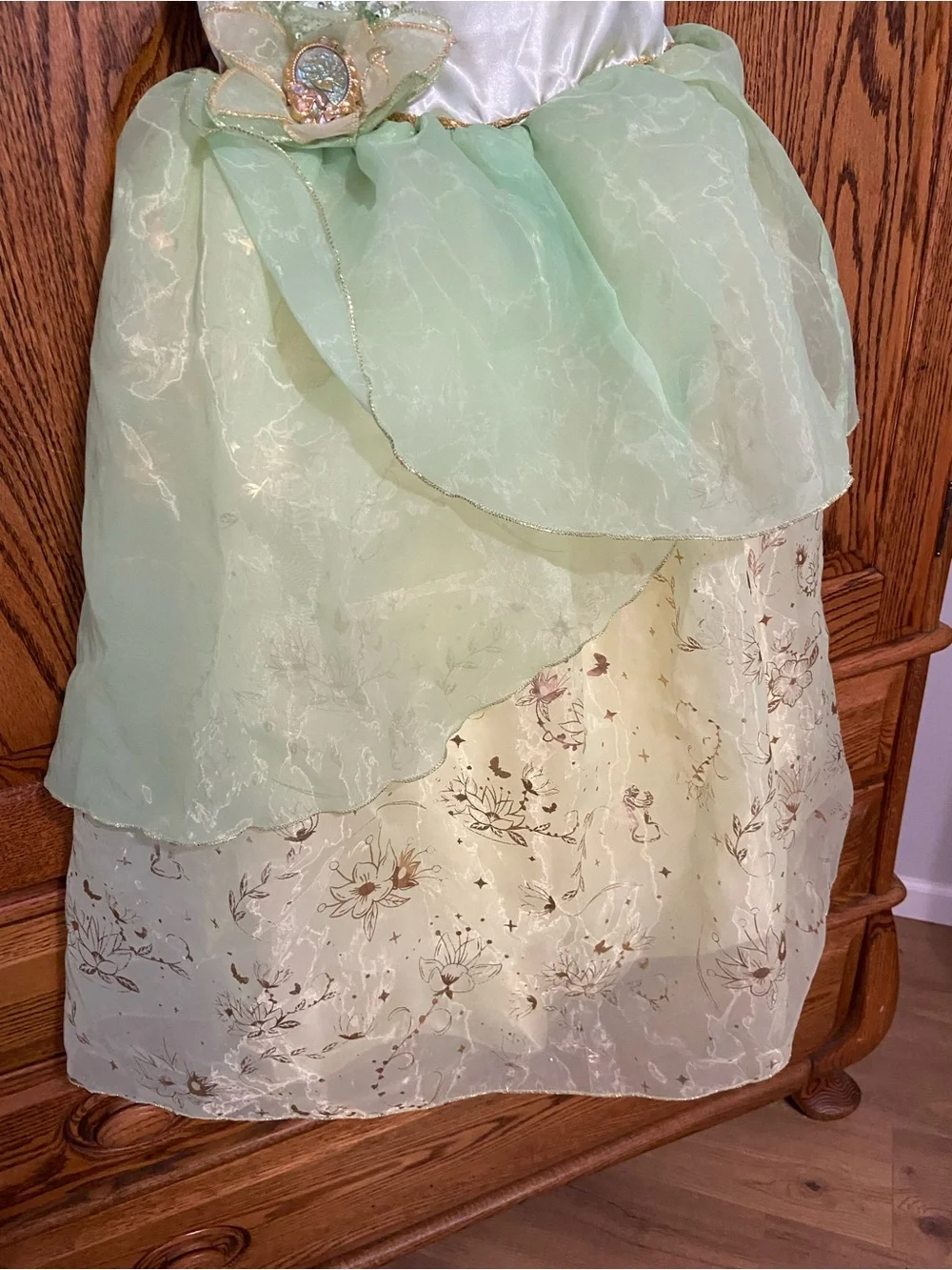 Disney Store Parks Tiana Costume Dress Size 9/10 Halloween Dress Up